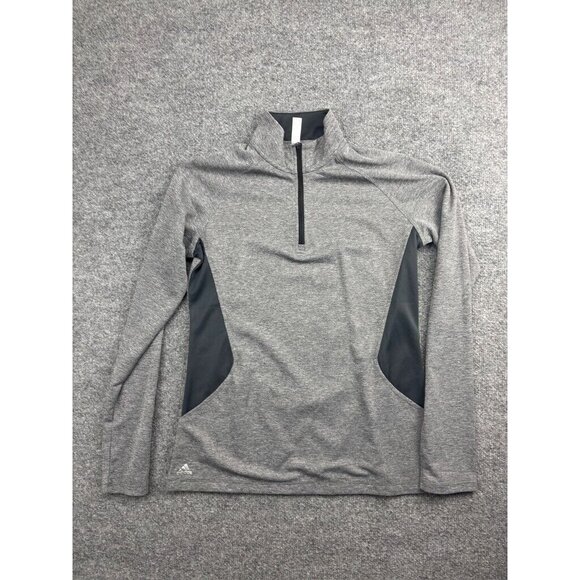 Adidas Track Jacket Women's Medium Gray 1/4 Zip Pullover Athletic Soccer - Picture 1 of 6